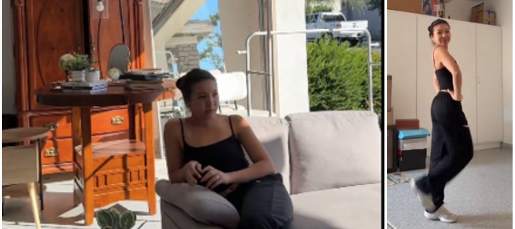 Kaileya McGhee's father turned the family garage into living space for her.