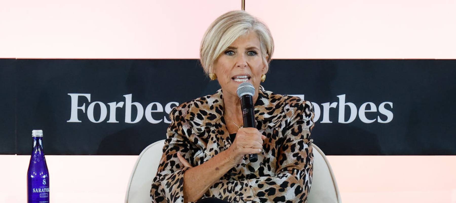Suze Orman speaks during the Forbes and Mika Brzezinski 50 Over 50 Celebration at The Rainbow Room on October 25, 2024 in New York City