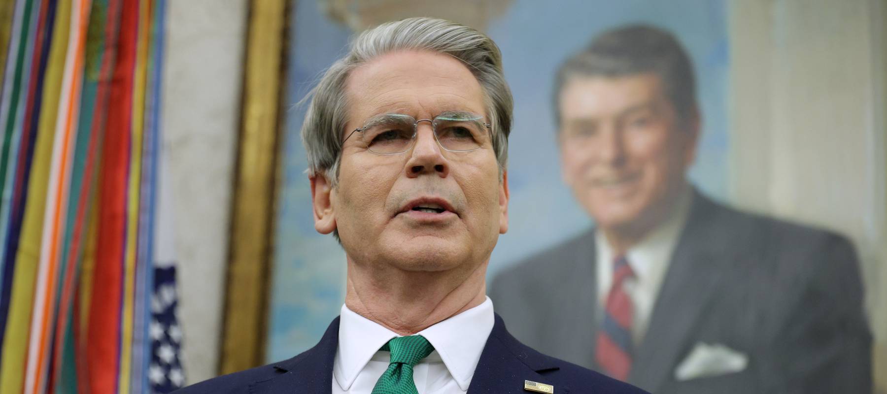 U.S. Secretary of the Treasury Scott Bessent speaks in the Oval Office of the White House where President Donald Trump signed an executive order on December 11, 2025 in Washington, DC.