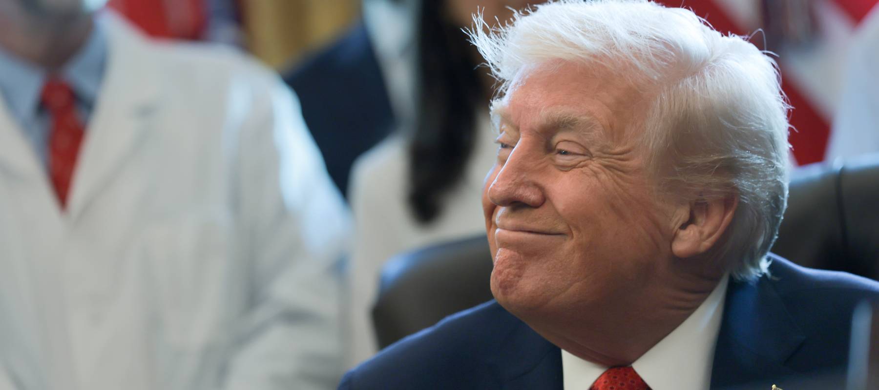 President Donald Trump speaks before signing a series of executive orders in the Oval Office of the White House in Washington, D.C., Dec. 18, 2025.