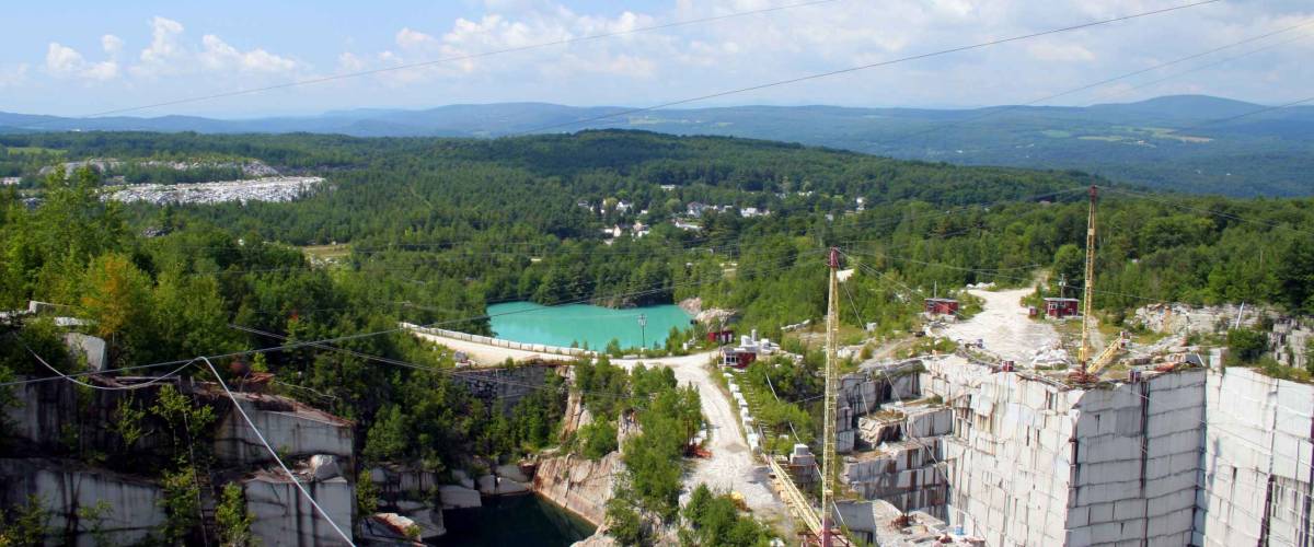 Active granite quarry in Barre Vermont