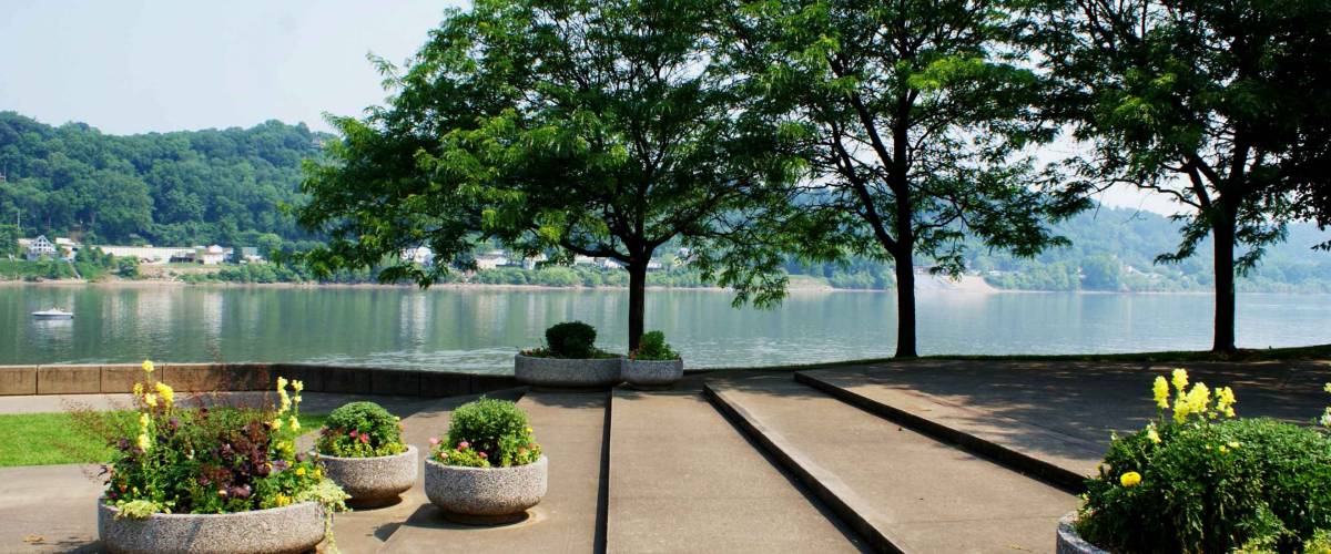 Riverfront park in Huntington, West Virginia