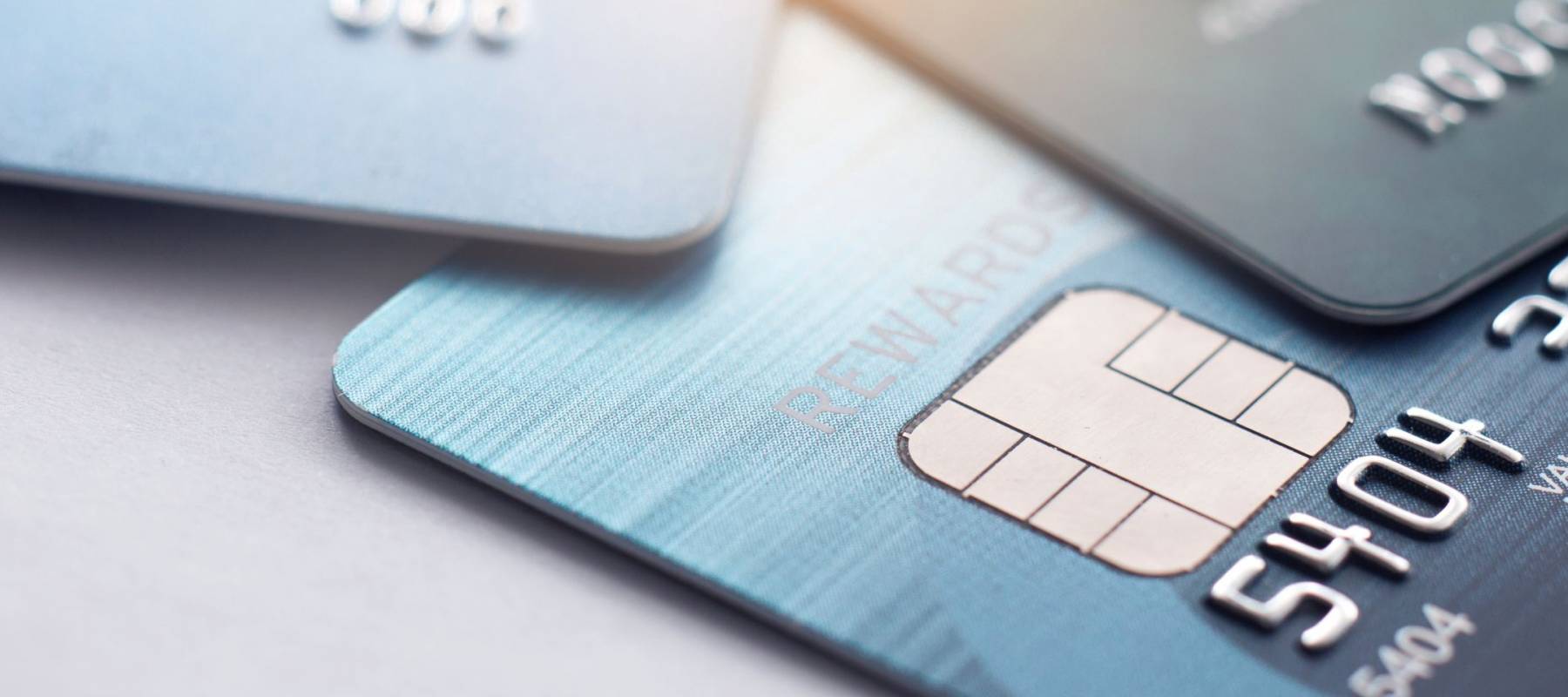 Credit card close up shot with selective focus for background.