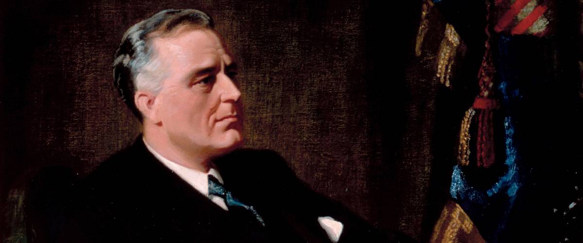 Official presidential portrait of Franklin Roosevelt. Frank O. Salisbury / White House