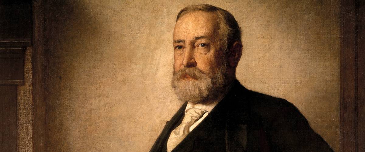 Official presidential portrait of Benjamin Harrison by Eastman Johnson