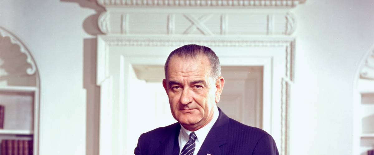 Official presidential portrait of Lyndon Johnson by Arnold Newman, White House Press Office