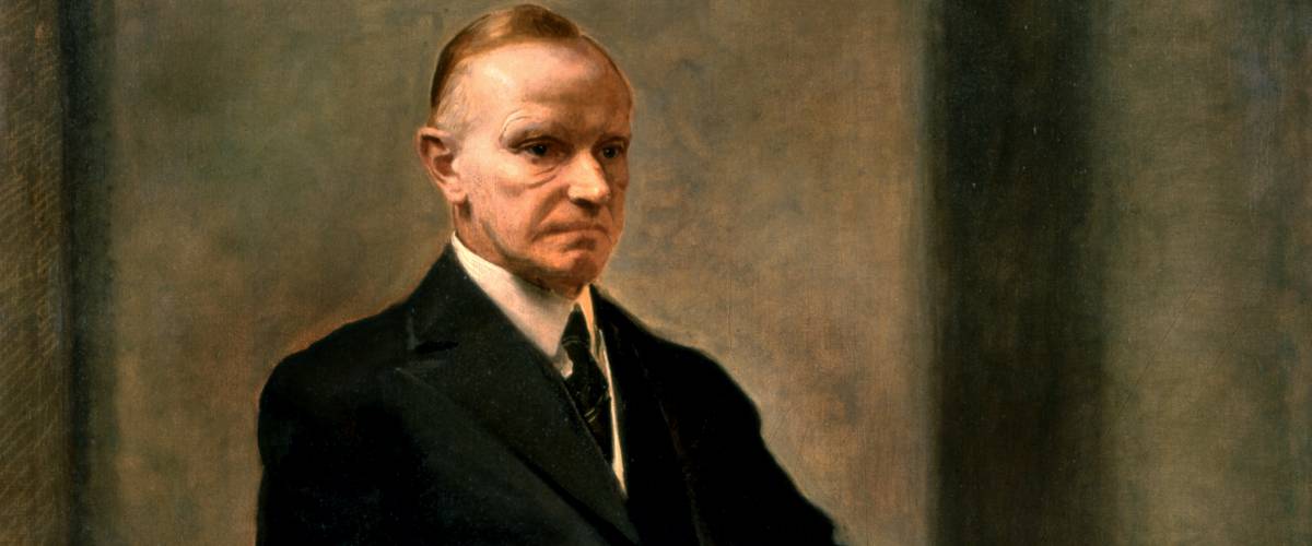 Official Presidential portrait of Calvin Coolidge by Charles Sydney Hopkinson