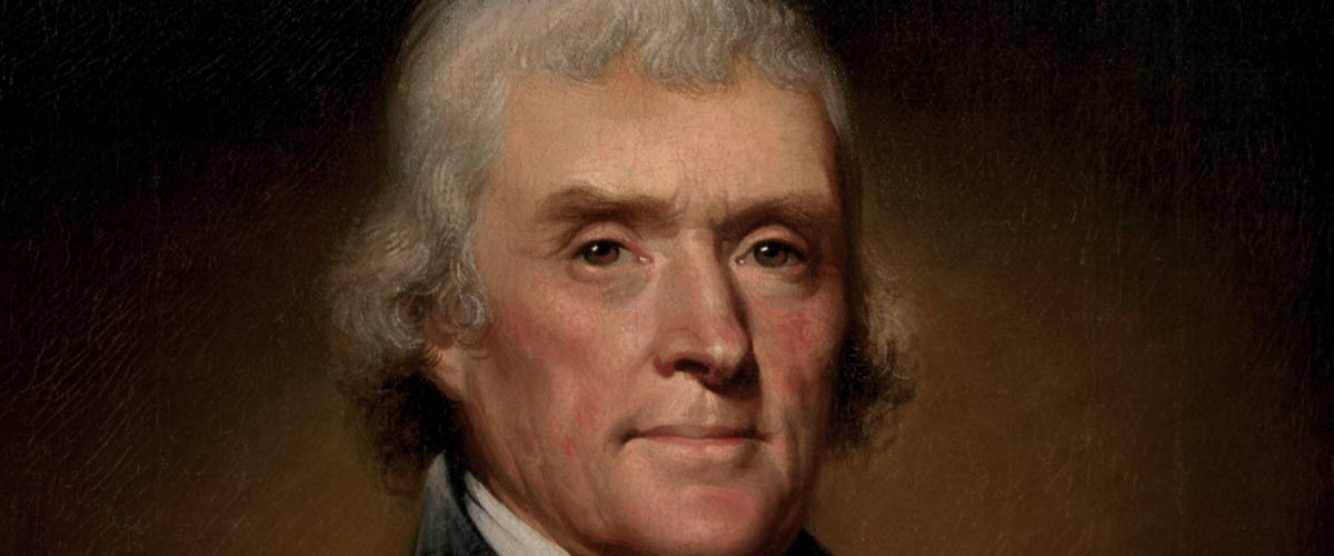 President Thomas Jefferson. Official presidential portrait by Rembrandt Peale