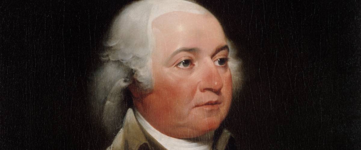 President John Adams. John Trumbull / Official presidential portrait