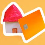 A small and beautiful house model concept, investment housing credit card