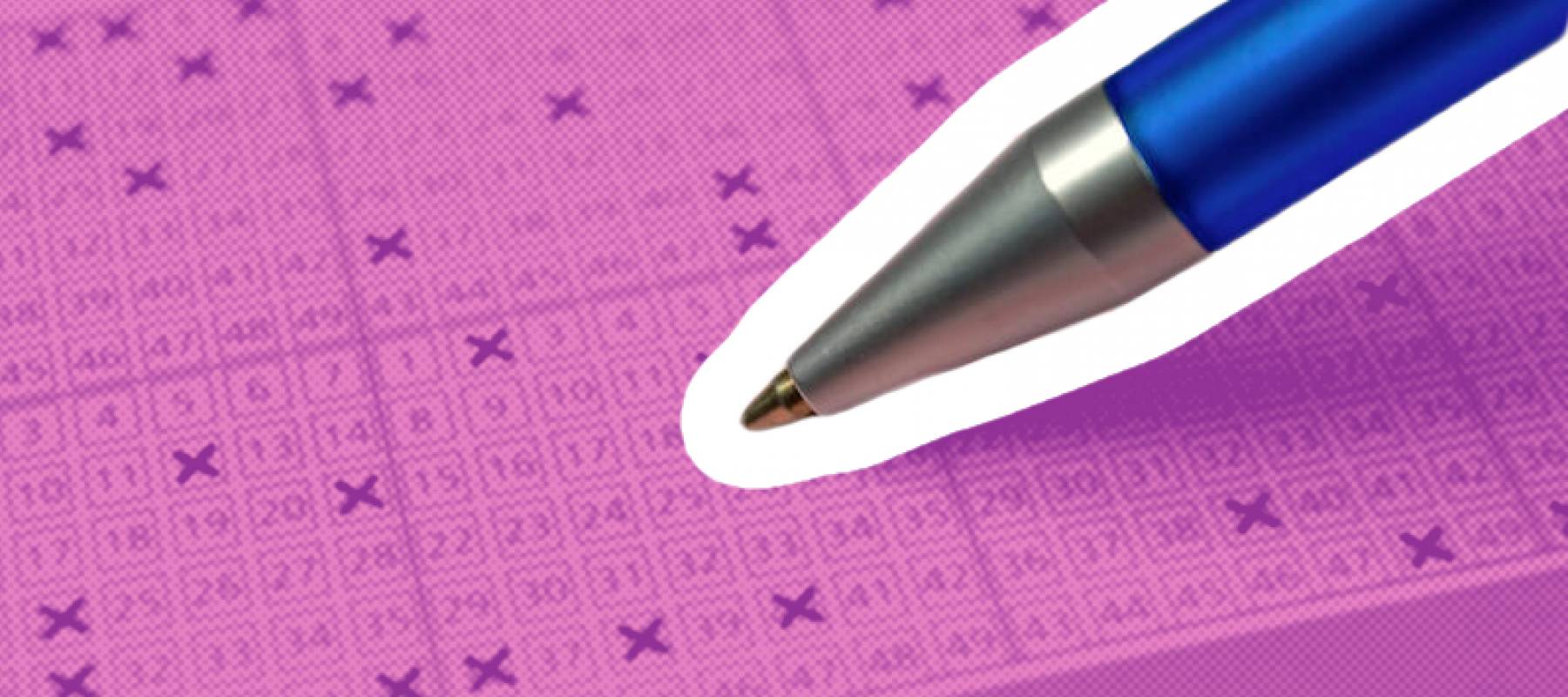 Completed lottery ticket