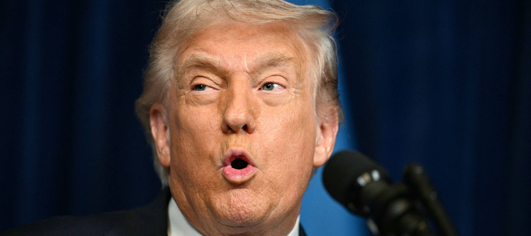 US President Donald Trump speaks during a press conference on December 28, 2025.