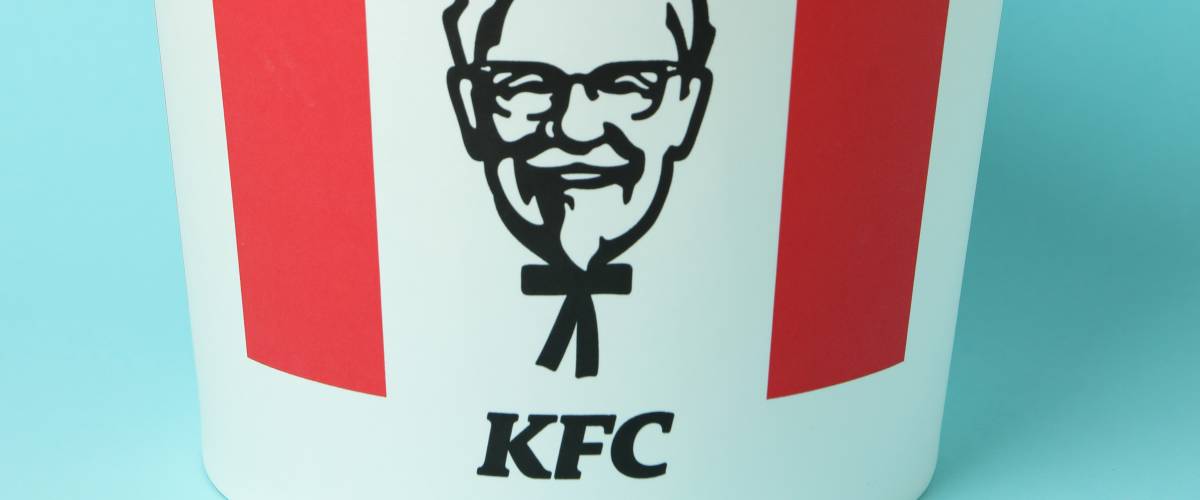 A  bucket of KFC chicken