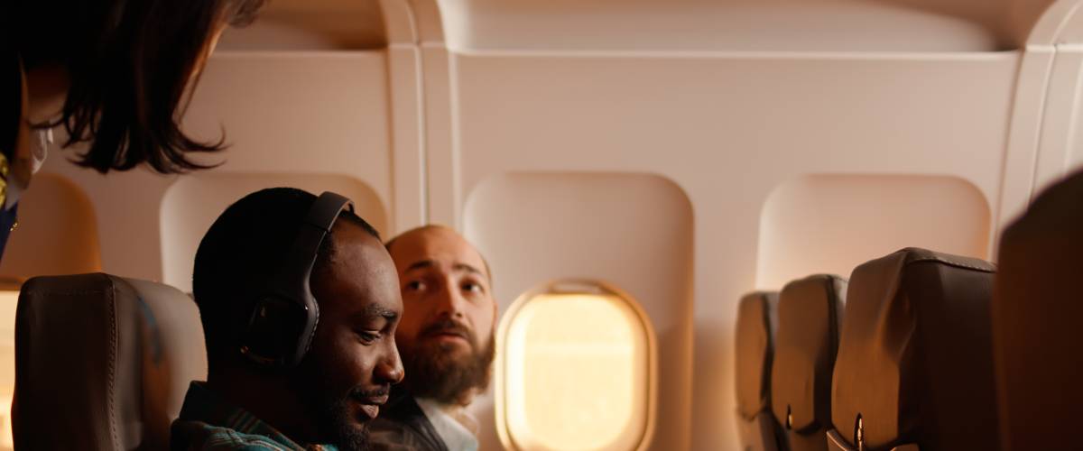 Flight Attendant at Work