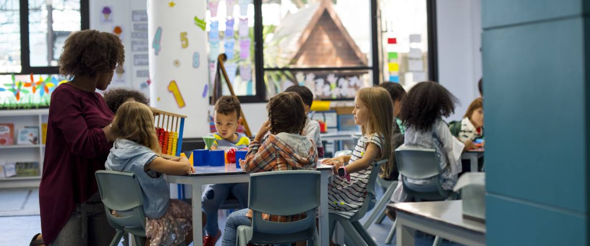 Group of childcare students