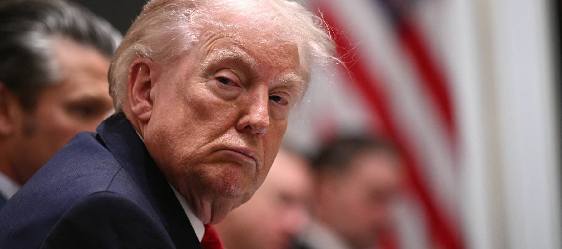 US President Donald Trump looks on during a cabinet meeting in the Cabinet Room of the White House in Washington, DC, on January 29, 2026.