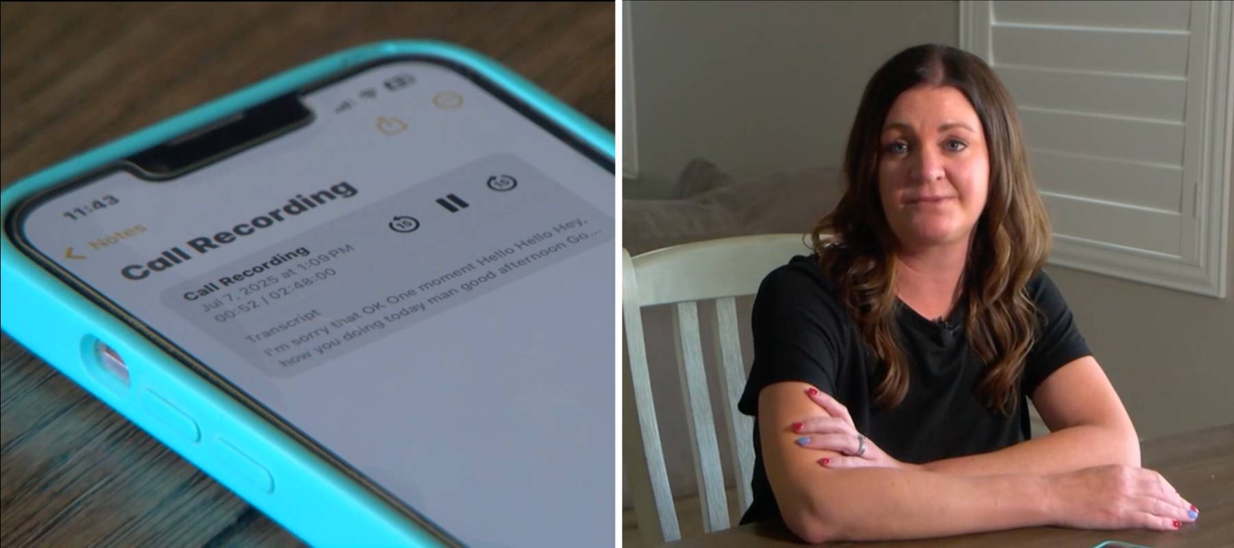 Kristine was scammed out of $30,000 by someone posing as a court officer.