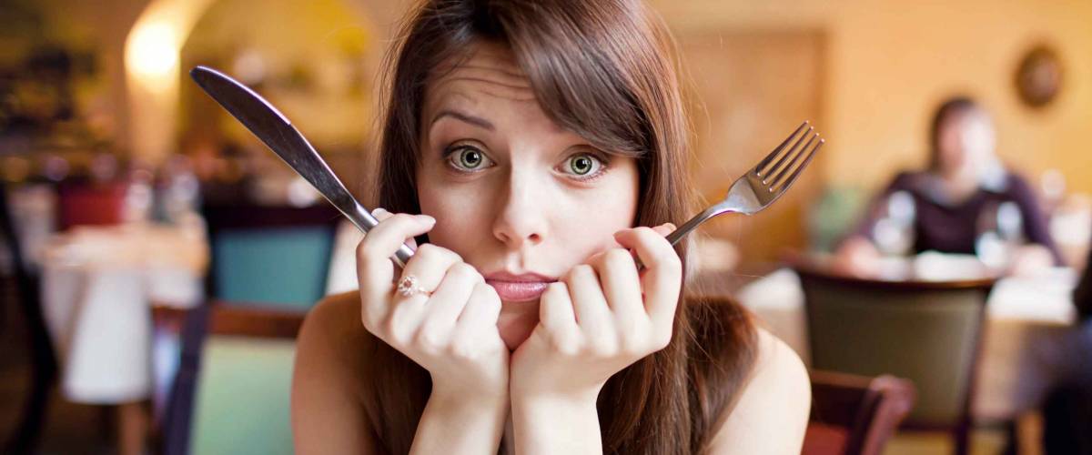 sad girl in anticipation of an order