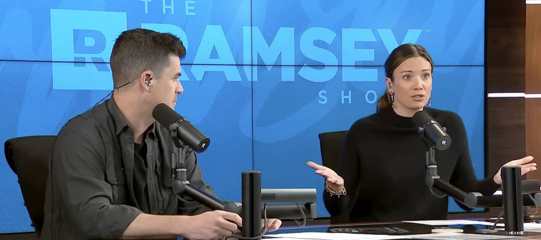 Rachel Cruze (right) speaks with caller Susan about her home renovation nightmare.