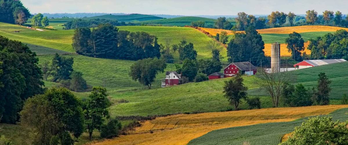 Beautiful farmland in the Ohio countryside