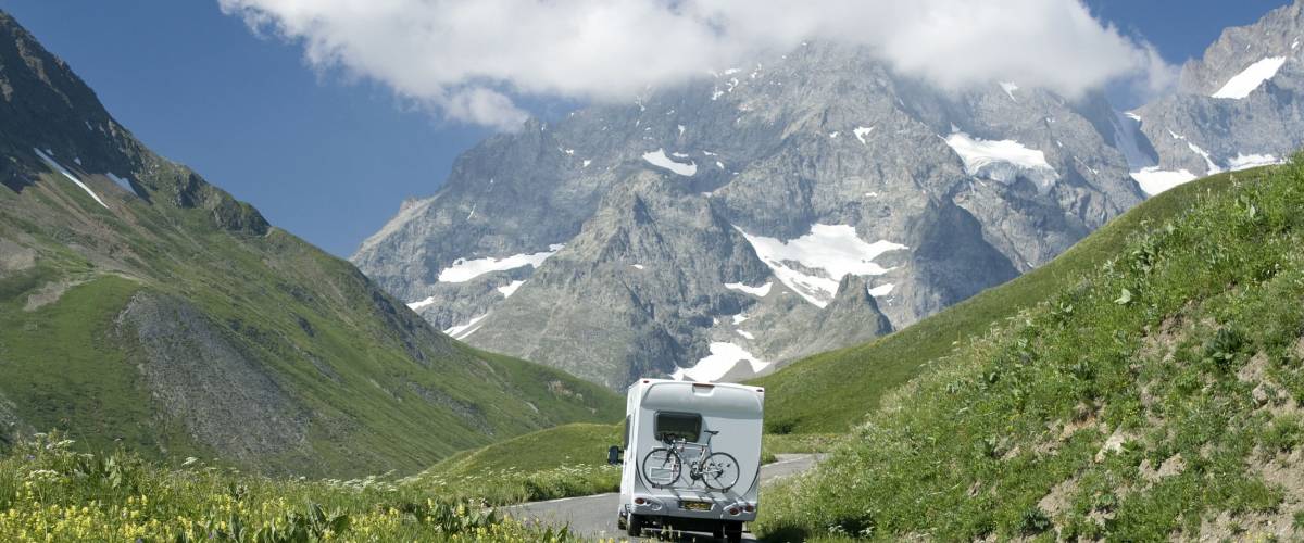 Motorhome in the French alps