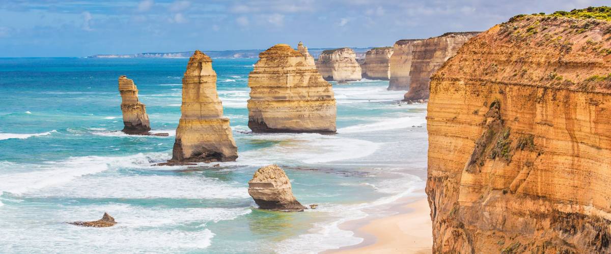 Douze apôtres formations rocheuses, Great Ocean Road, Victoria, Australie