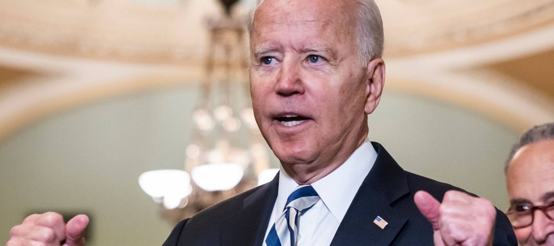 President Biden attends Senate luncheon on infrastructure at the U.S. Capitol, Washington, DC - July 14, 2021
