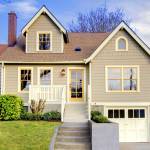 Beautifully restored old craftsman style home in Tacoma, WA. USA. Exterior photo during winter.