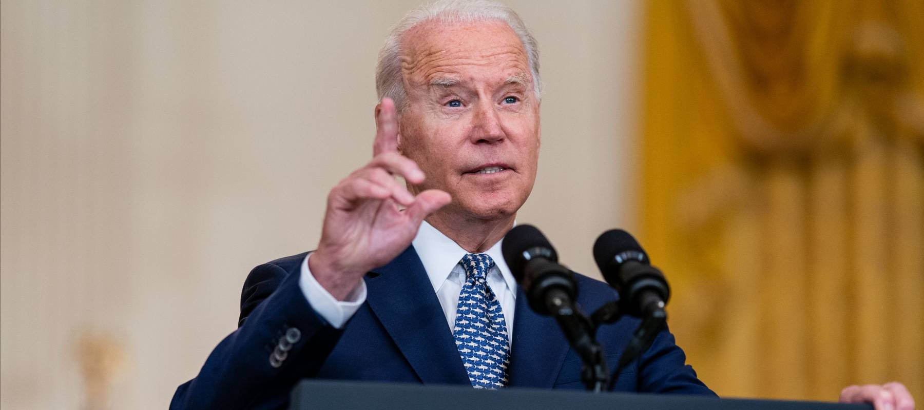 President Joe Biden delivers remarks at the White House, Aug. 10, 2021.