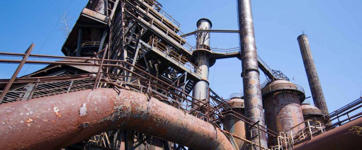 Abandoned steel plant Old Bethlehem Steel Plant in Bethlehem, Pennsylvania