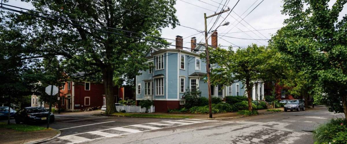 Intersection in the Fox Point neighborhood of Providence, Rhode Island.
