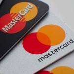 London, UK - 8 October 2018: Close up of a pile of mastercard credit load debit bank cards.