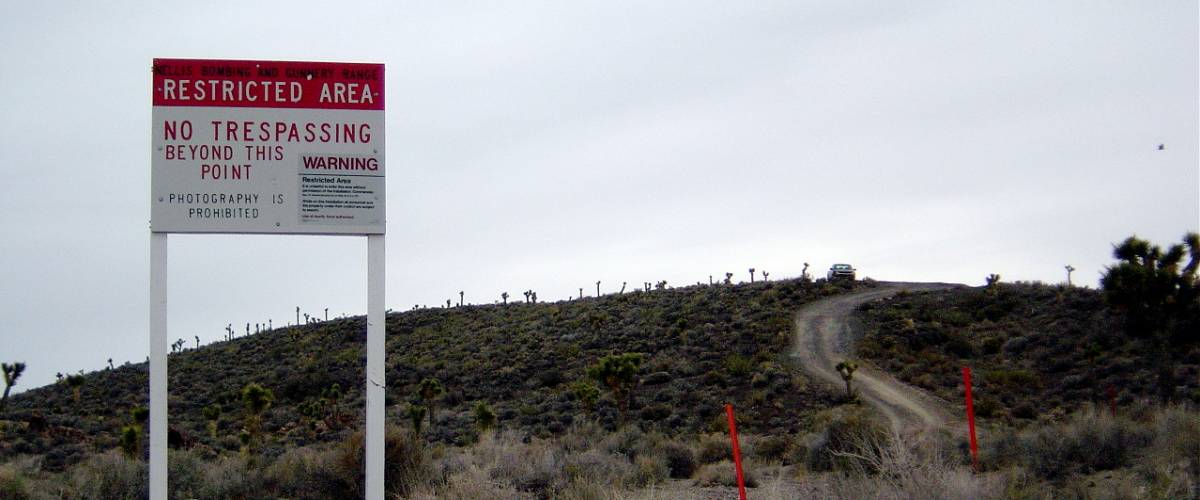 Area 51 warning sign