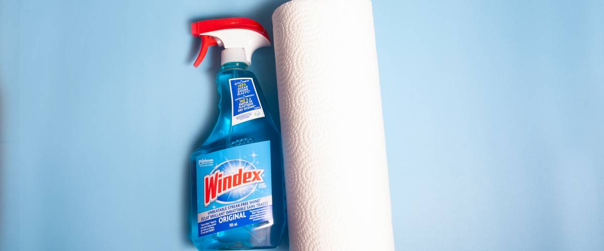 Windex and paper towels