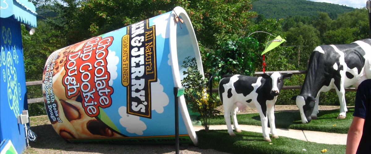 Ben and Jerry's ice cream display