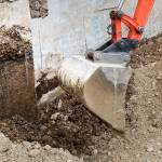 Digging around a home