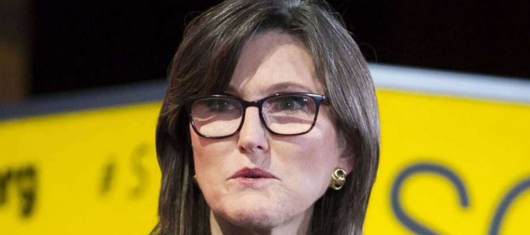 Cathie Wood speaking at conference