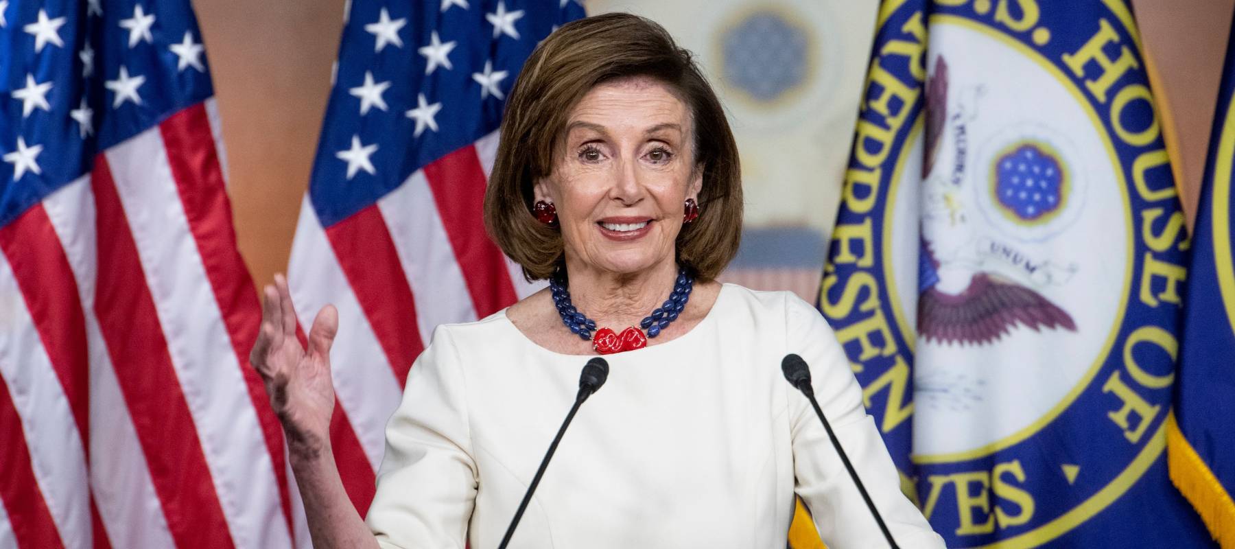 Speaker of the House Nancy Pelosi holds her weekly news conference at the US Capitol, Washington, DC, Nov. 4, 2021