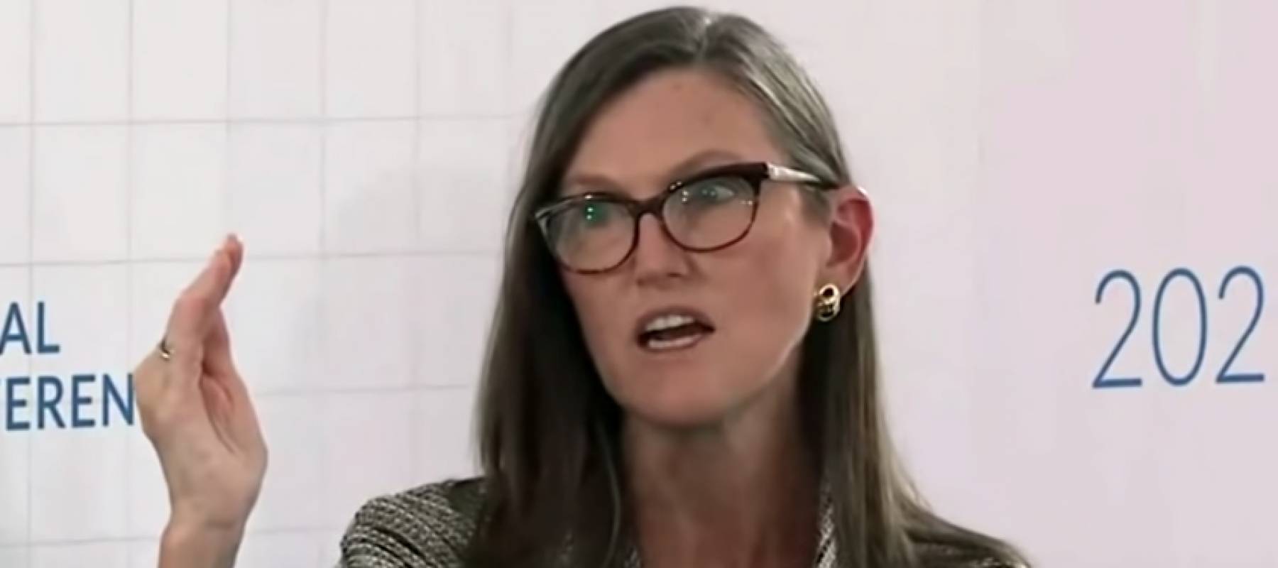 Cathie Wood speaks at conference