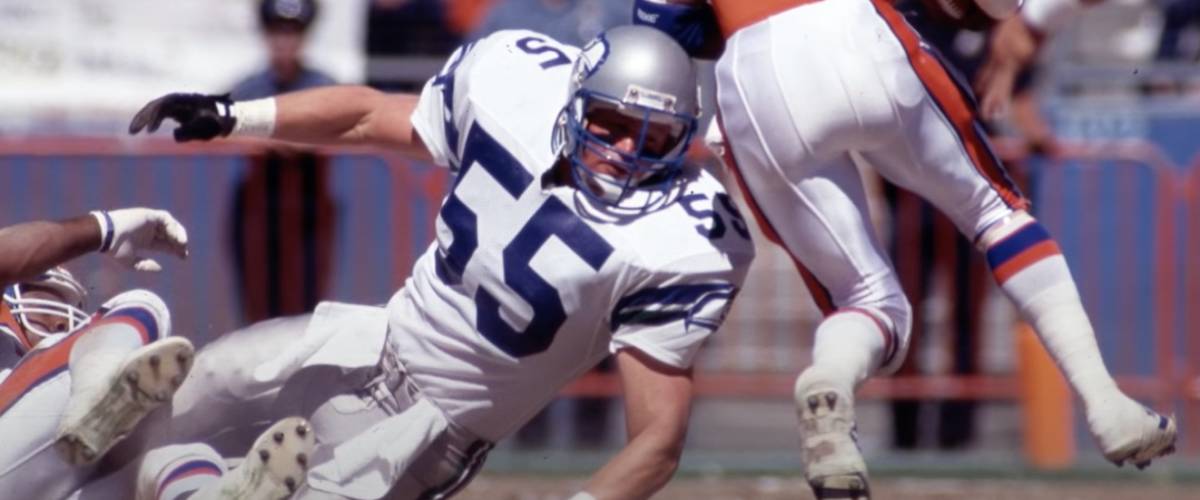 Brian Bosworth in Seattle Seahawks football game