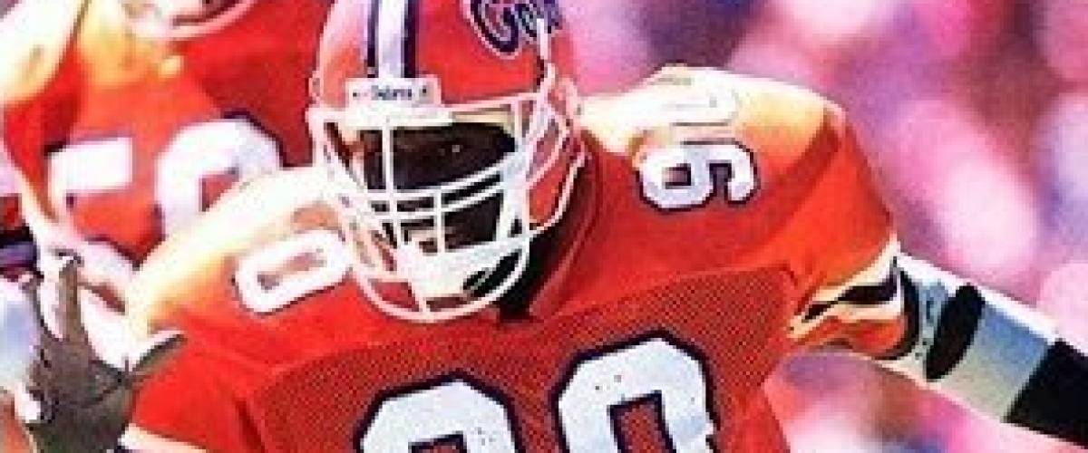 Photo of Huey Richardson wearing Florida gators college jersey