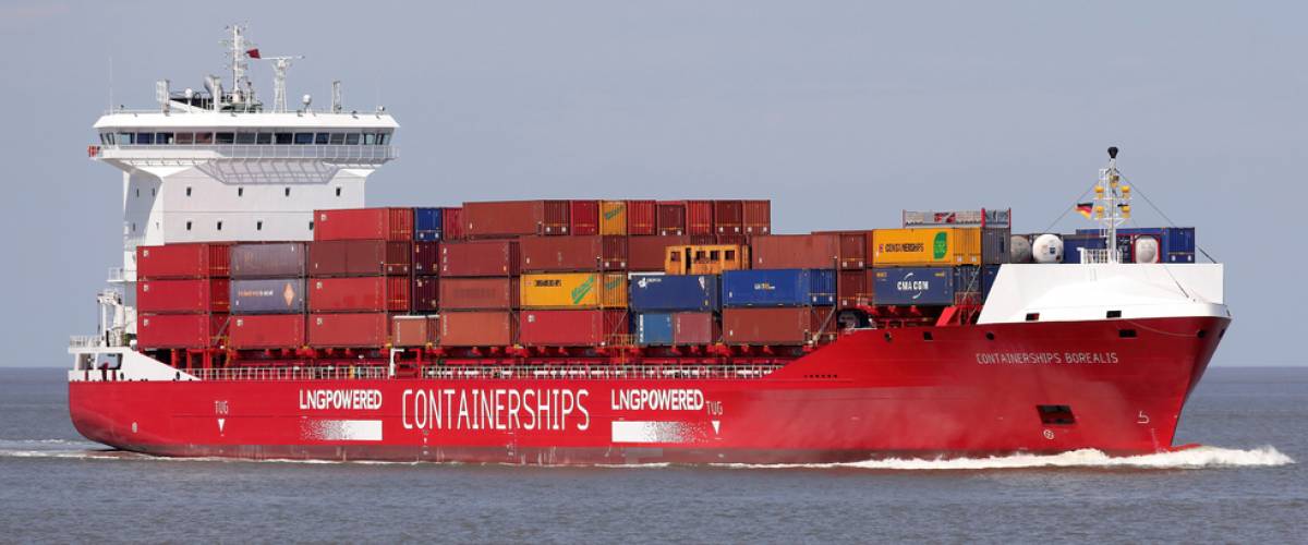 The feeder ship Containerships Borealis will pass Cuxhaven on June 16, 2021 on its way to the Kiel Canal.