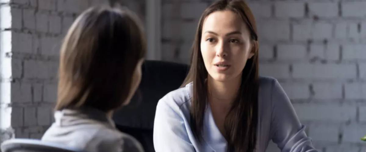 Conversation between women in community