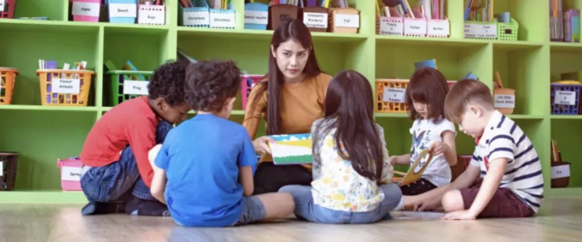 Young children in classroom