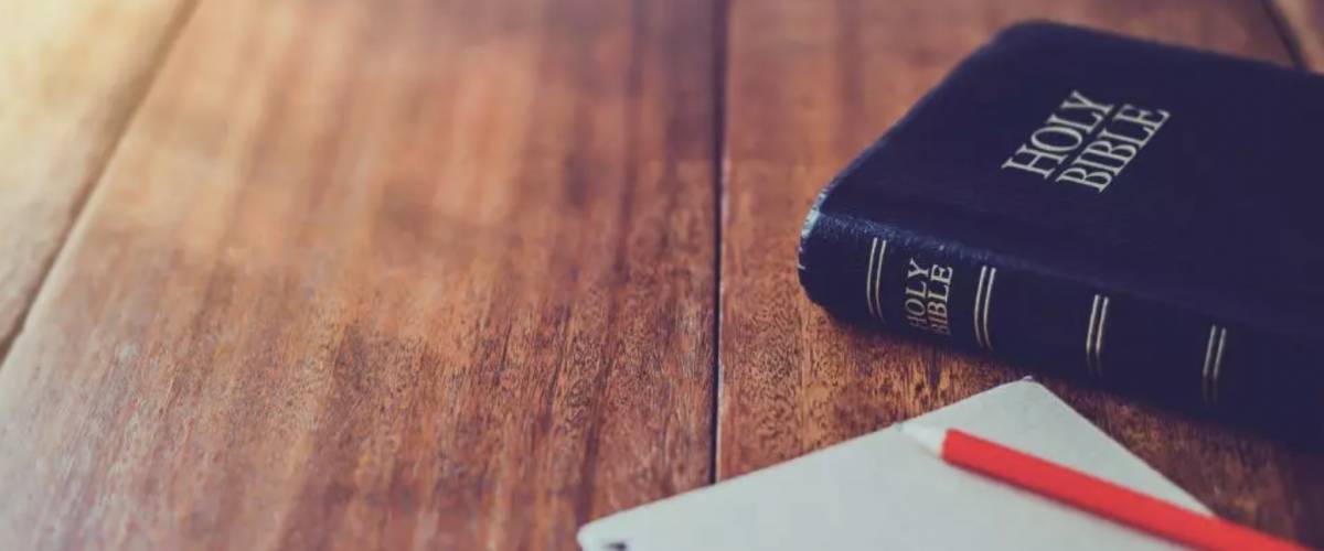 Bible and notebook