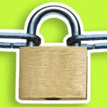 A pad lock with chains
