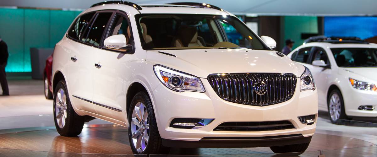 A 2014 Buick Enclave on display at the Chicago Auto Show February 8