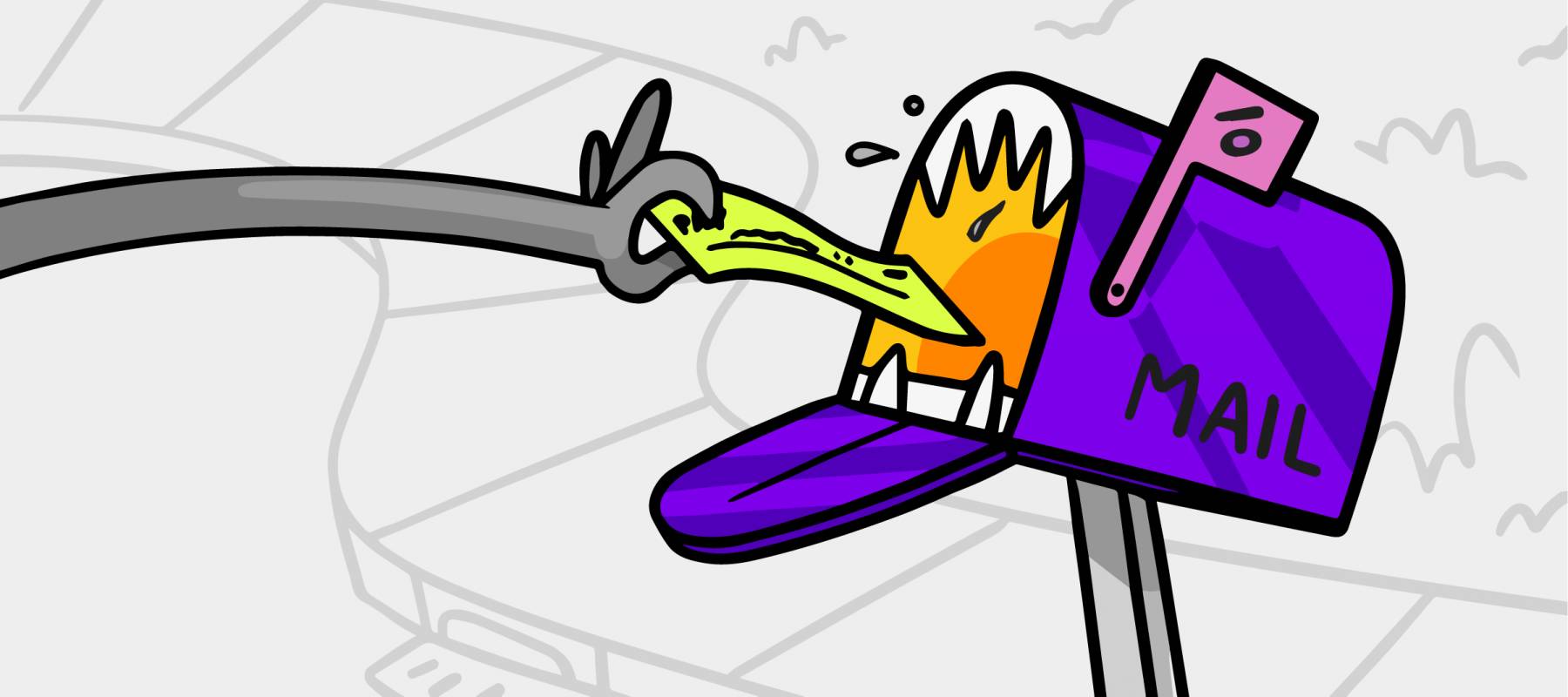 Check being eaten by mailbox