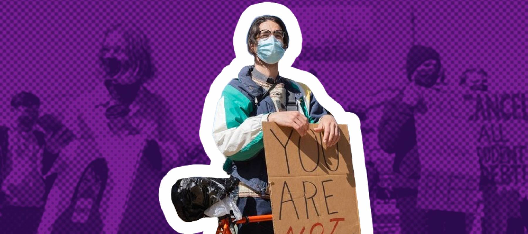 Demonstrators protest near Grand Army Plaza in Brooklyn, New York, during a rally to cancel student loan debts.