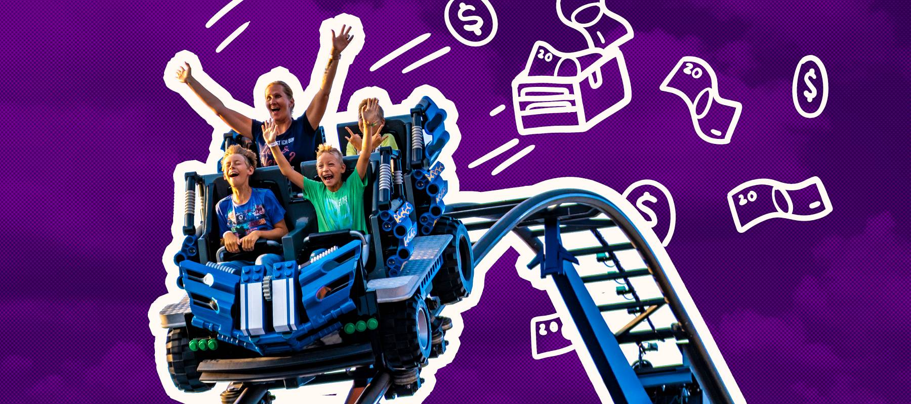 people on rollercoaster